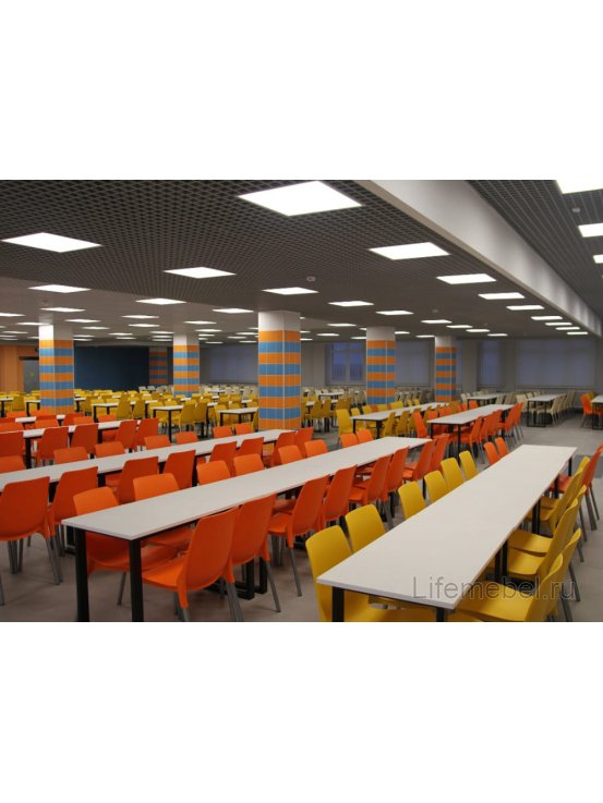 Пластиковый стул SHT-S75-1 желтый1 / хром лак