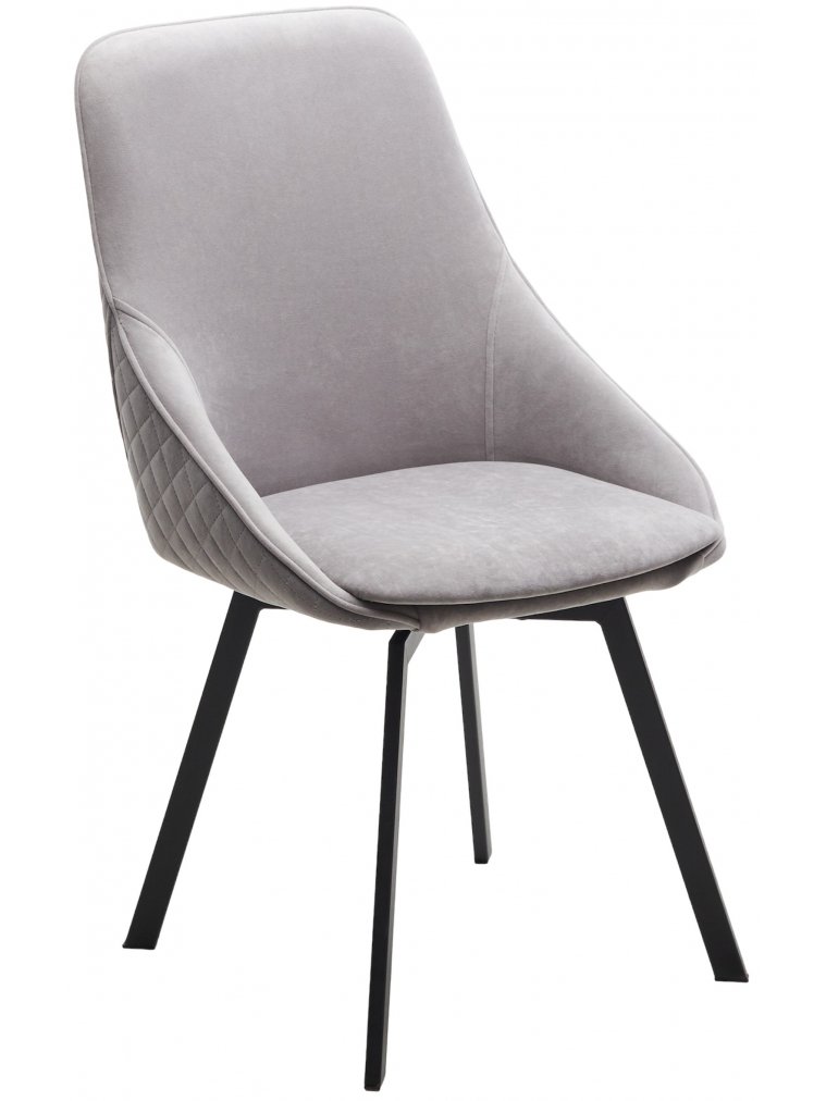 Стул на металлокаркасе Casa велюр серый B22 / черный