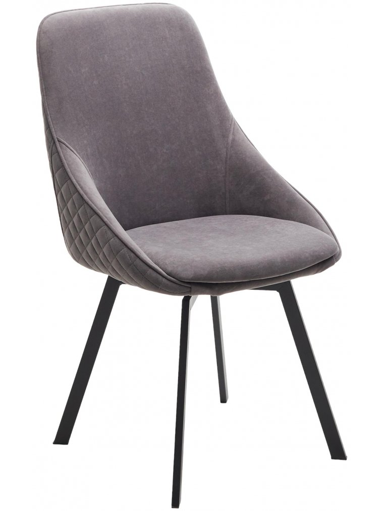 Стул на металлокаркасе Casa велюр темно-серый B28 / черный