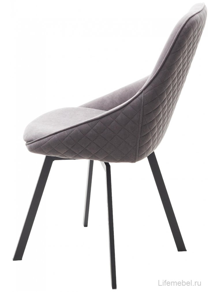 Стул на металлокаркасе Casa велюр темно-серый B28 / черный