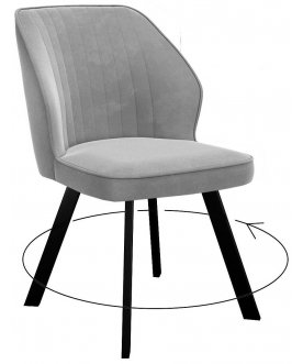 Стул на металлокаркасе DikLine 232 grey B22 / черный