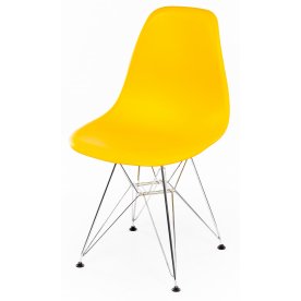 Стул Eames PC-015 желтый ножки металл