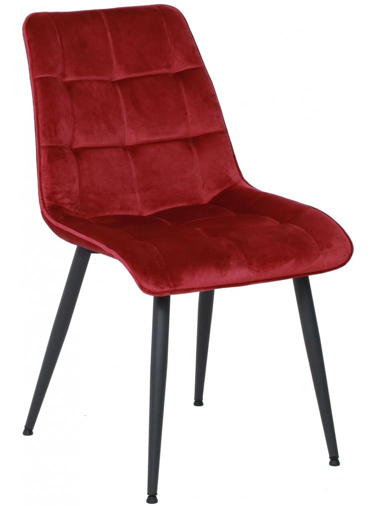 Стул на металлокаркасе Fred винный / черный