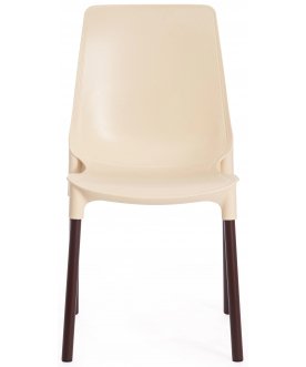 Дизайнерский стул Genius mod 75 бежевый / коричневый