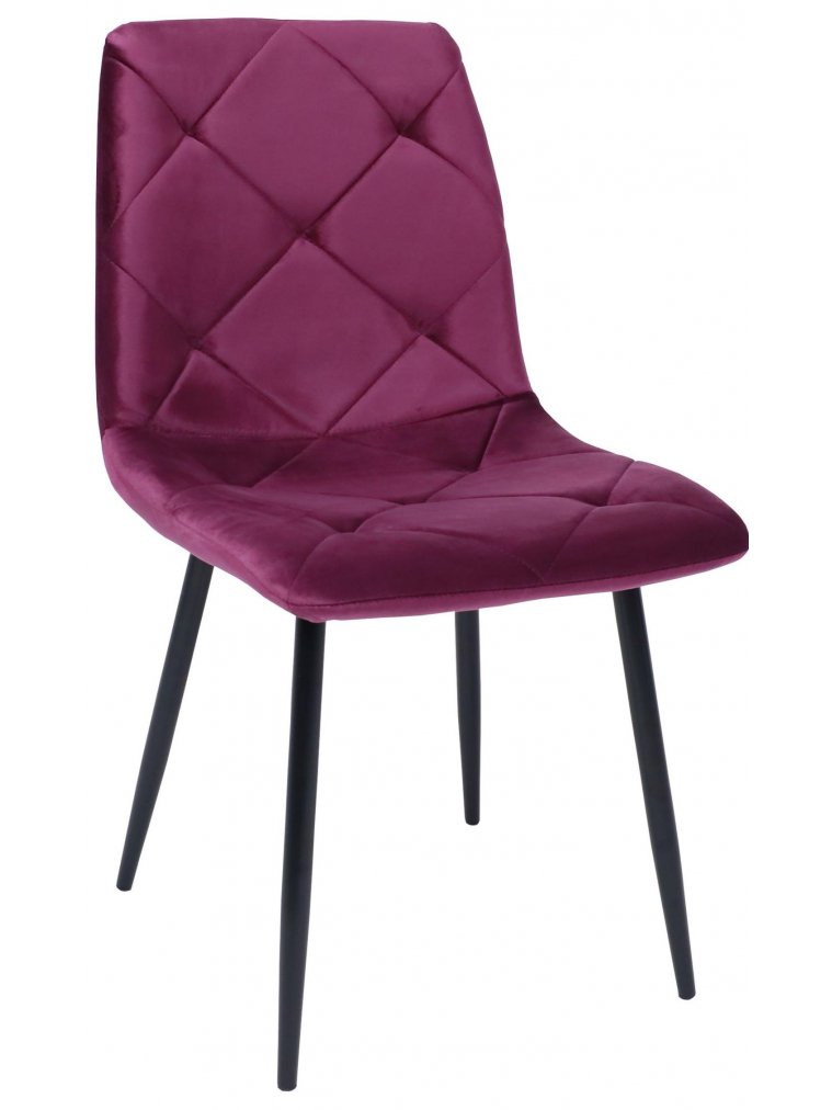 Стул на металлокаркасе Gill ежевичный / черный