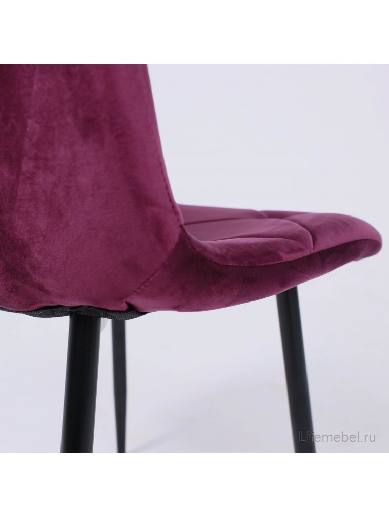 Стул на металлокаркасе Gill ежевичный / черный