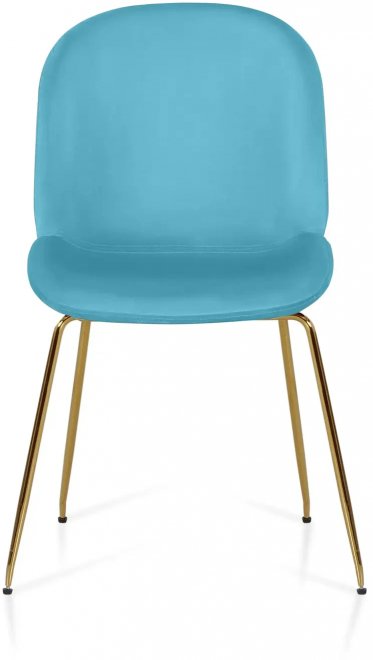 Стул на металлокаркасе Joy бирюзовый / золото