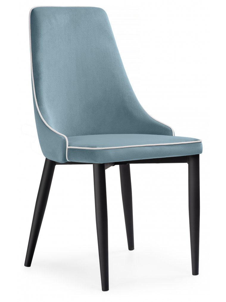 Стул на металлокаркасе Kora 1 light blue / white / black