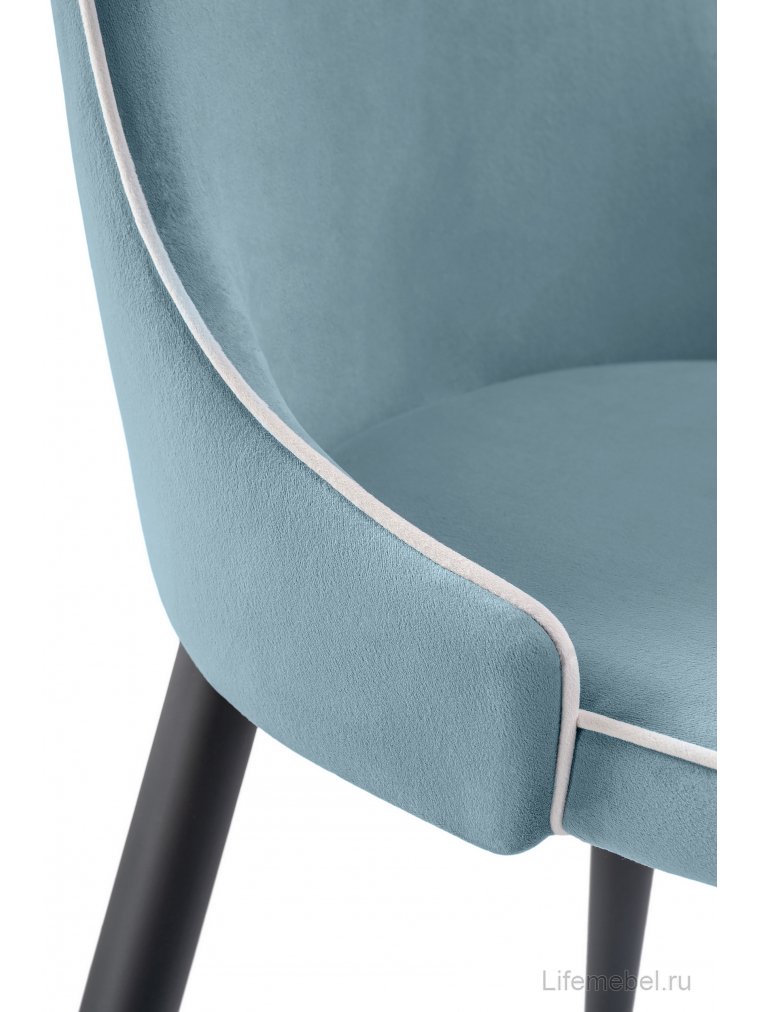 Стул на металлокаркасе Kora 1 light blue / white / black