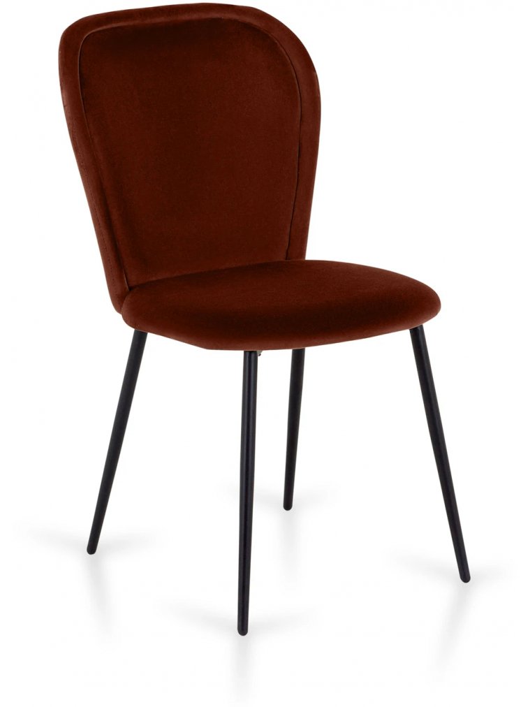 Стул на металлокаркасе Lenny коричневый / черный