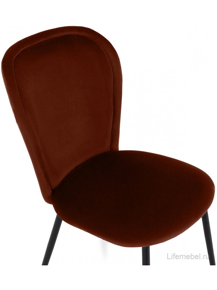 Стул на металлокаркасе Lenny коричневый / черный