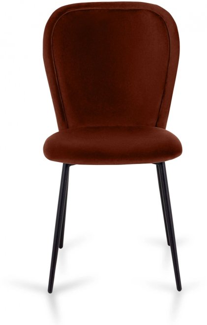 Стул на металлокаркасе Lenny коричневый / черный