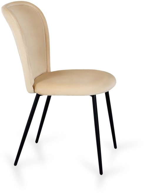 Стул на металлокаркасе Lenny бежевый / черный