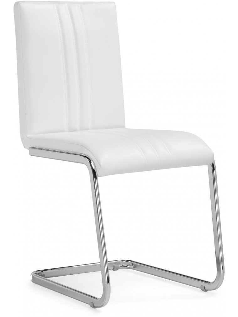 Стул Марсель хром / белый кожзам 124