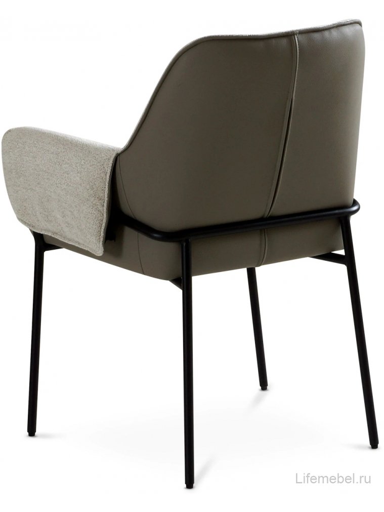 Стул на металлокаркасе Minotti бежевый / черный