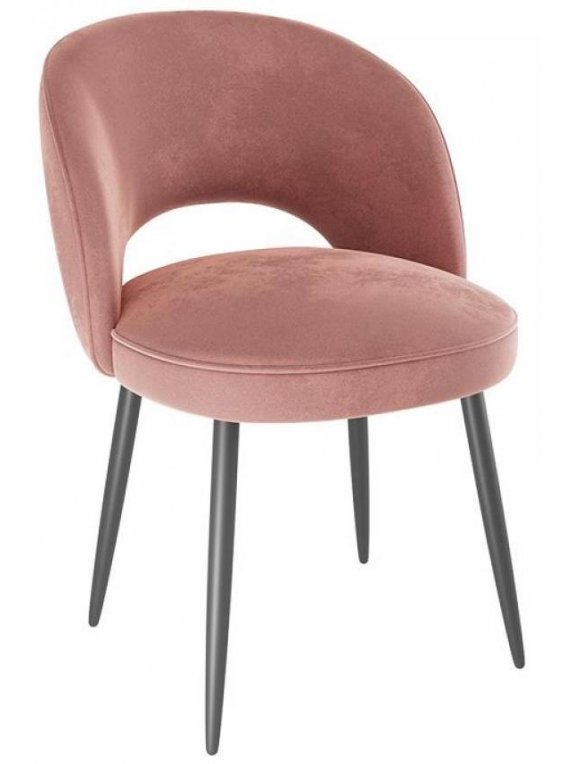 Стул на металлокаркасе Моли велюр вереск / черный