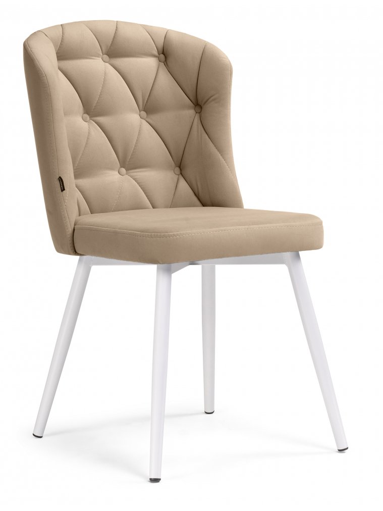 Стул на металлокаркасе Алиссум velutto 05 / белый