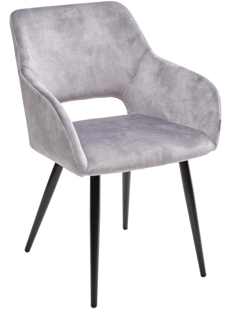 Стул на металлокаркасе Ally VBP-203 cеребристый серый / черный