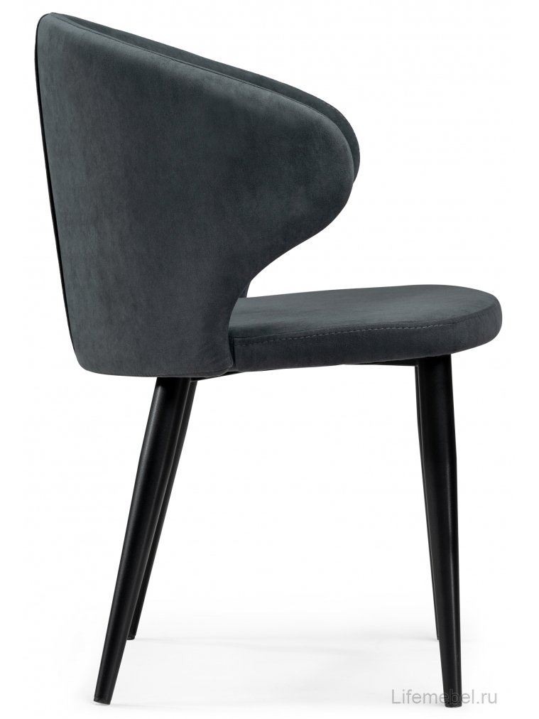 Стул на металлокаркасе Алсисар катания графит / черный