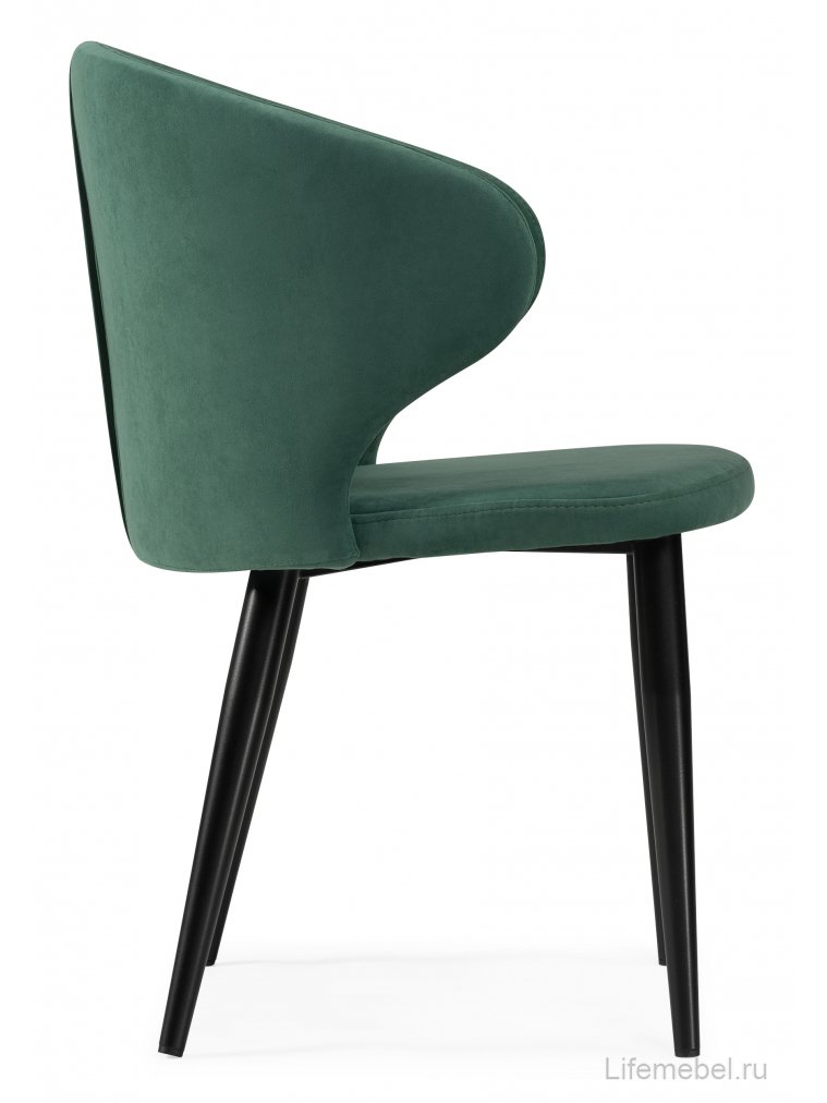 Стул на металлокаркасе Алсисар катания изумруд / черный