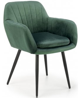 Металлический стул K429 темно-зеленый / черный