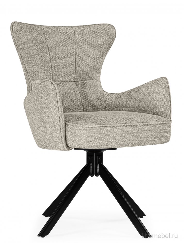 Стул на металлокаркасе Atlanta beige / black крутящийся