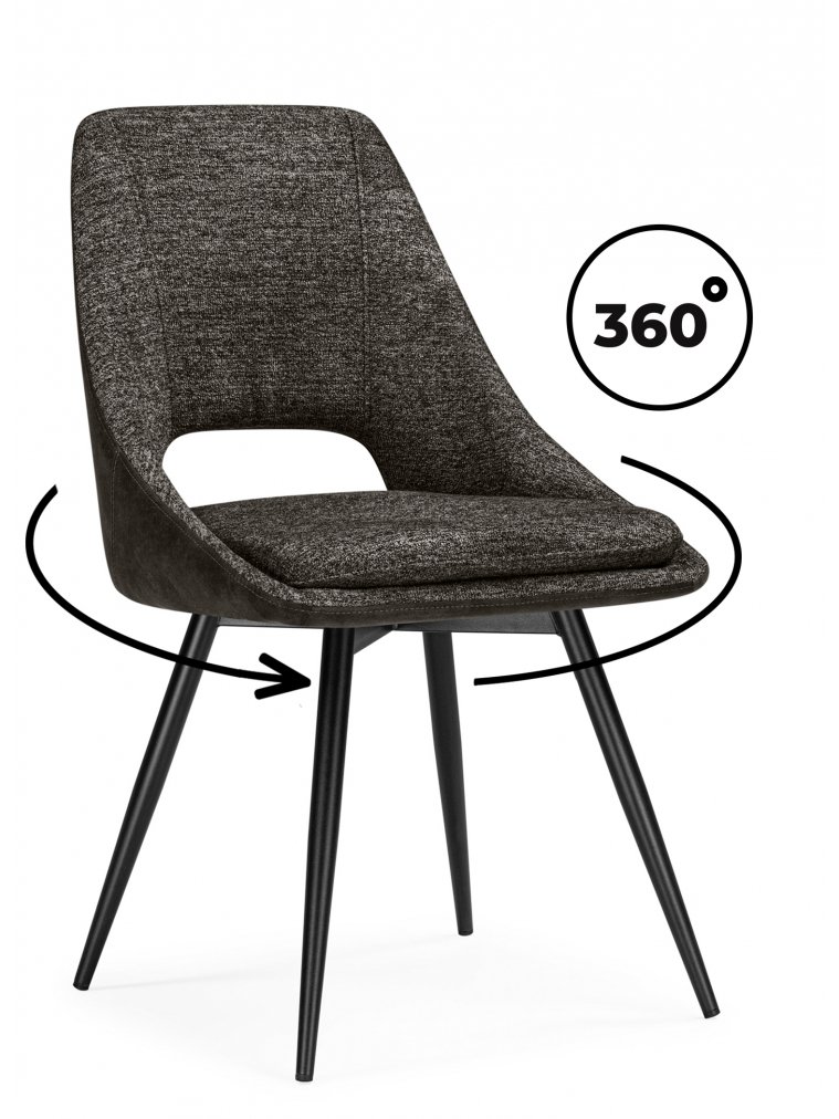 Стул на металлокаркасе Avianus вращающийся коричневый / черный