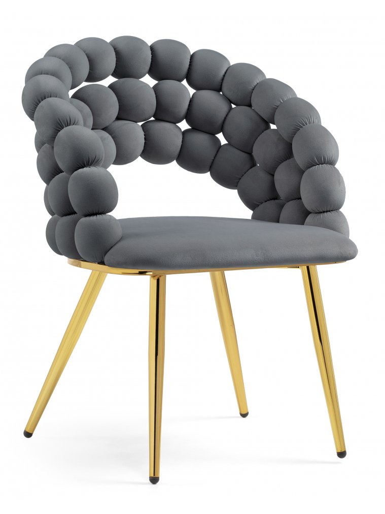 Стул на металлокаркасе Ball dark gray / gold