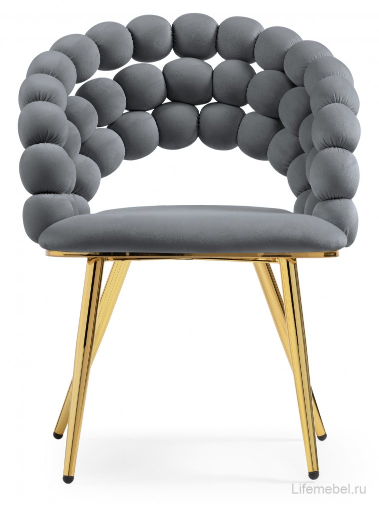 Стул на металлокаркасе Ball dark gray / gold