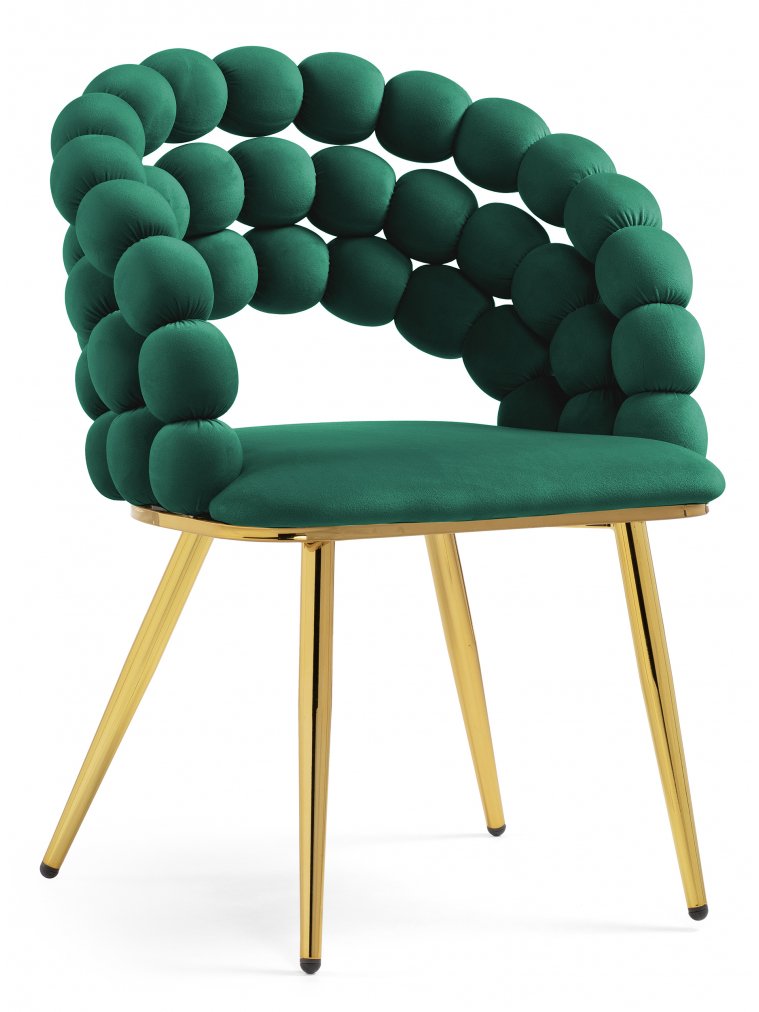 Стул на металлокаркасе Ball green / gold