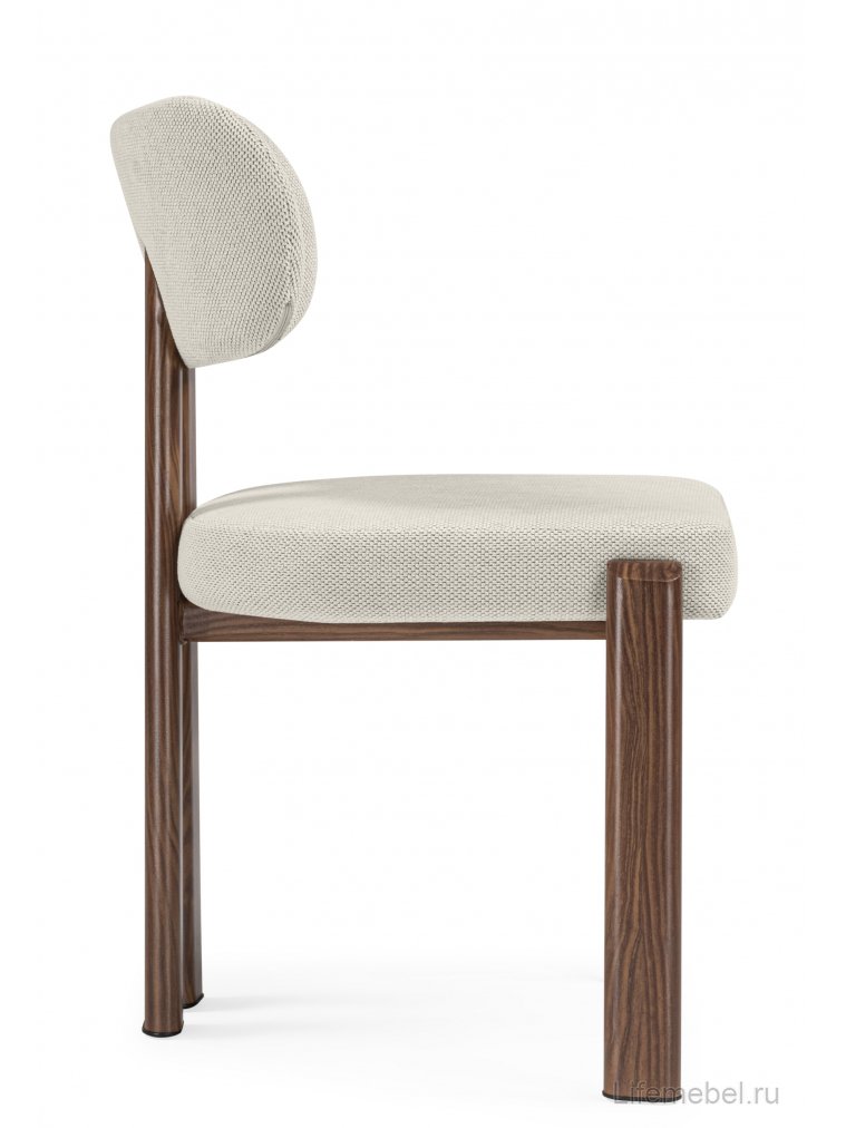 Стул на металлокаркасе Bandi бежевый / орех