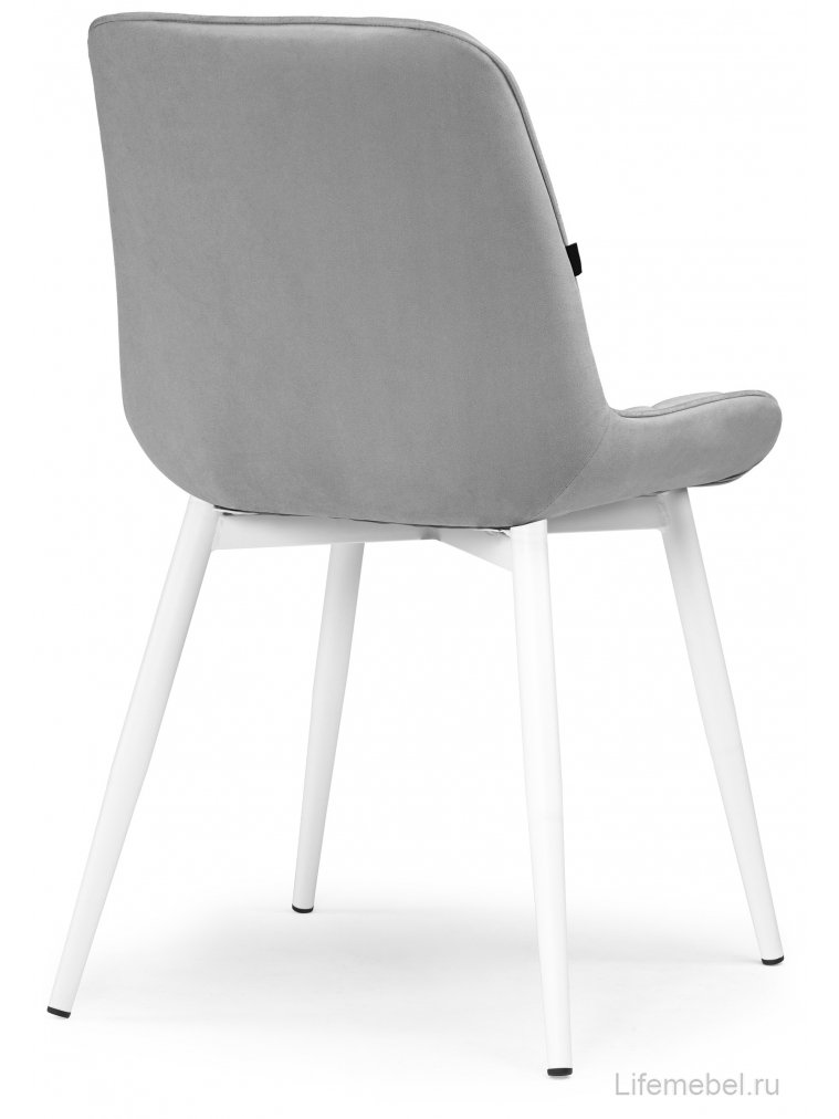 Стул на металлокаркасе Баодин velutto 52 / белый