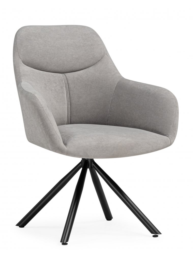 Стул на металлокаркасе Бартон 2 ткань мадера 22 / черный матовый