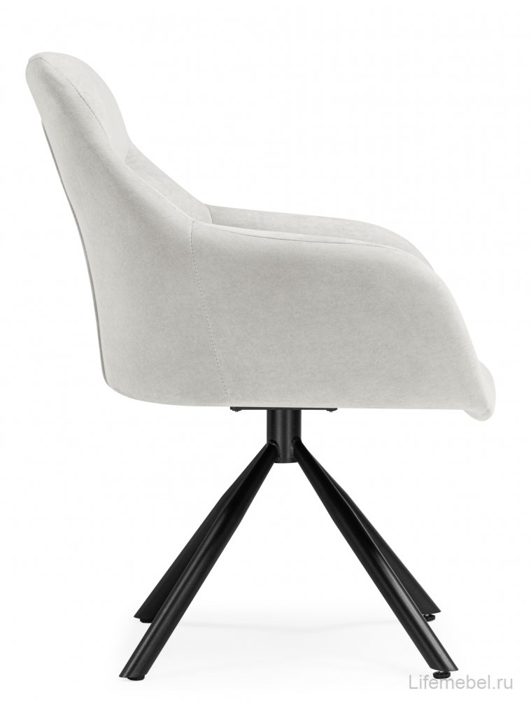 Стул на металлокаркасе Бартон 2 ткань мадера 2 / черный матовый