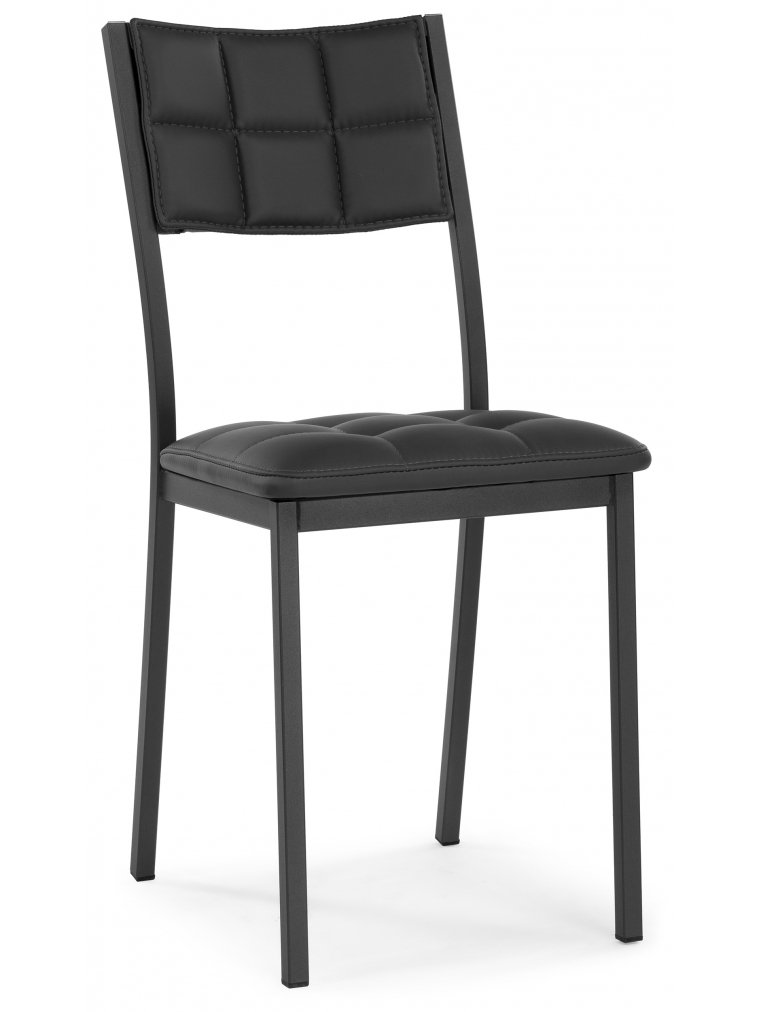Стул на металлокаркасе Бекал черный / черный матовый