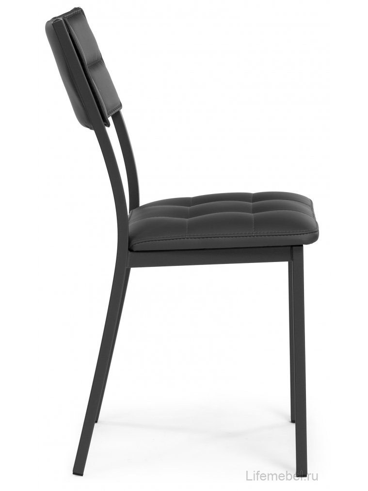 Стул на металлокаркасе Бекал черный / черный матовый