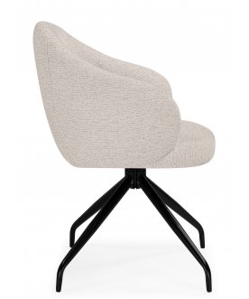 Стул-кресло Bekar крутящийся бежевый / черный