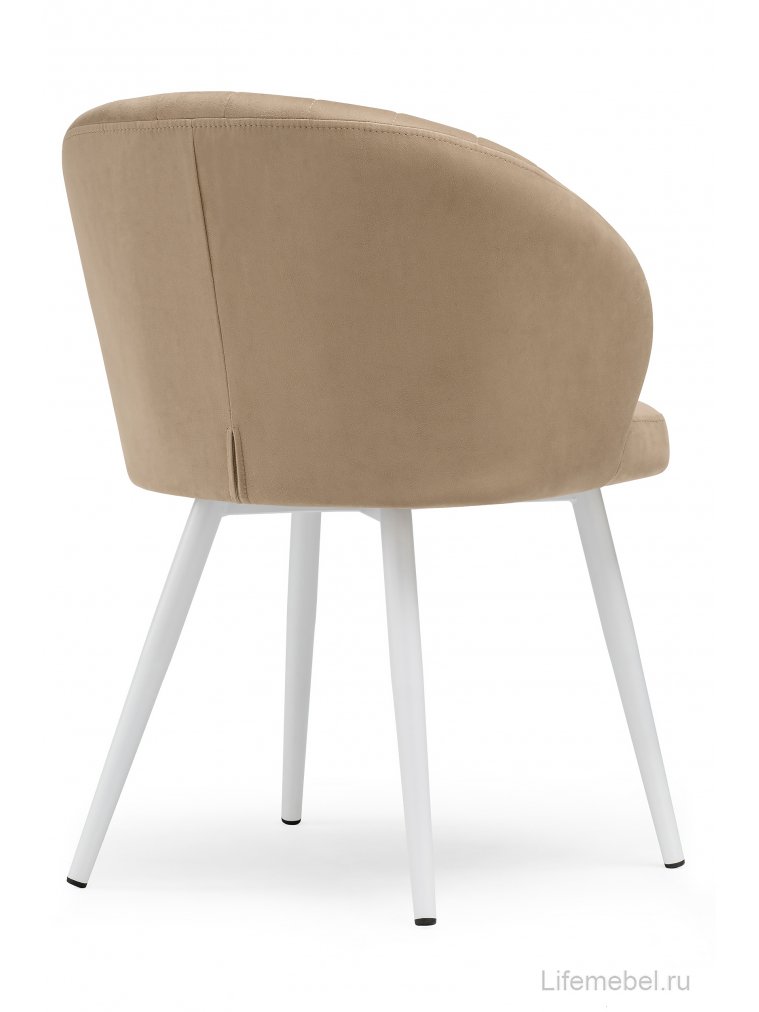 Стул на металлокаркасе Бэнбу velutto 05 / белый