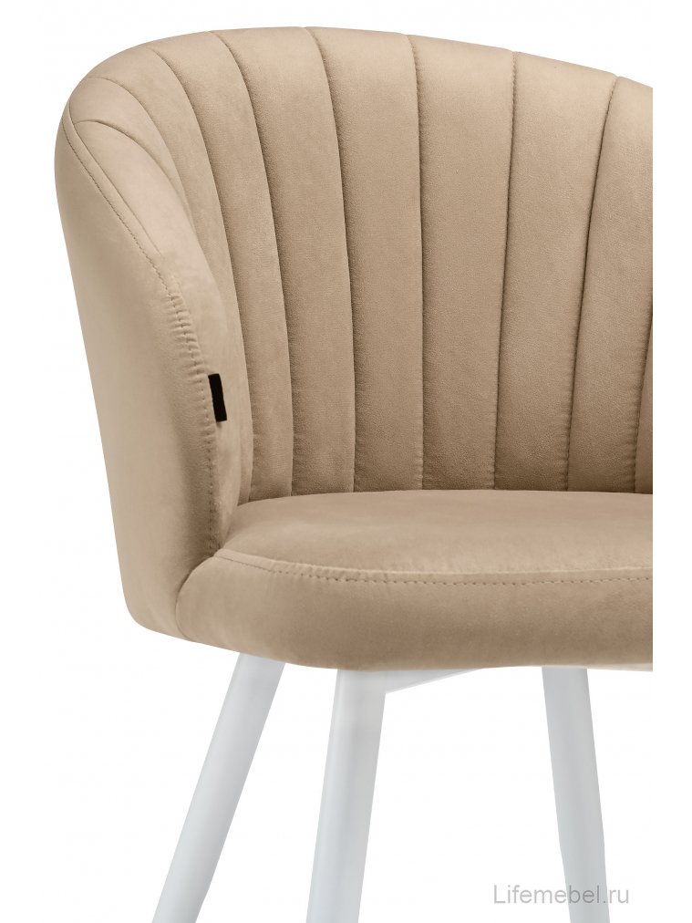 Стул на металлокаркасе Бэнбу velutto 05 / белый