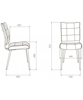 Стул на металлокаркасе Бюрократ KF-4