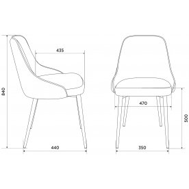 Стул на металлокаркасе Бюрократ KF-5