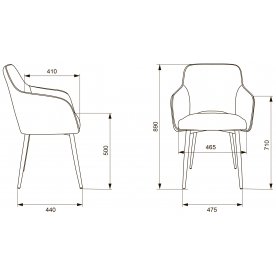 Стул на металлокаркасе Бюрократ KF-7