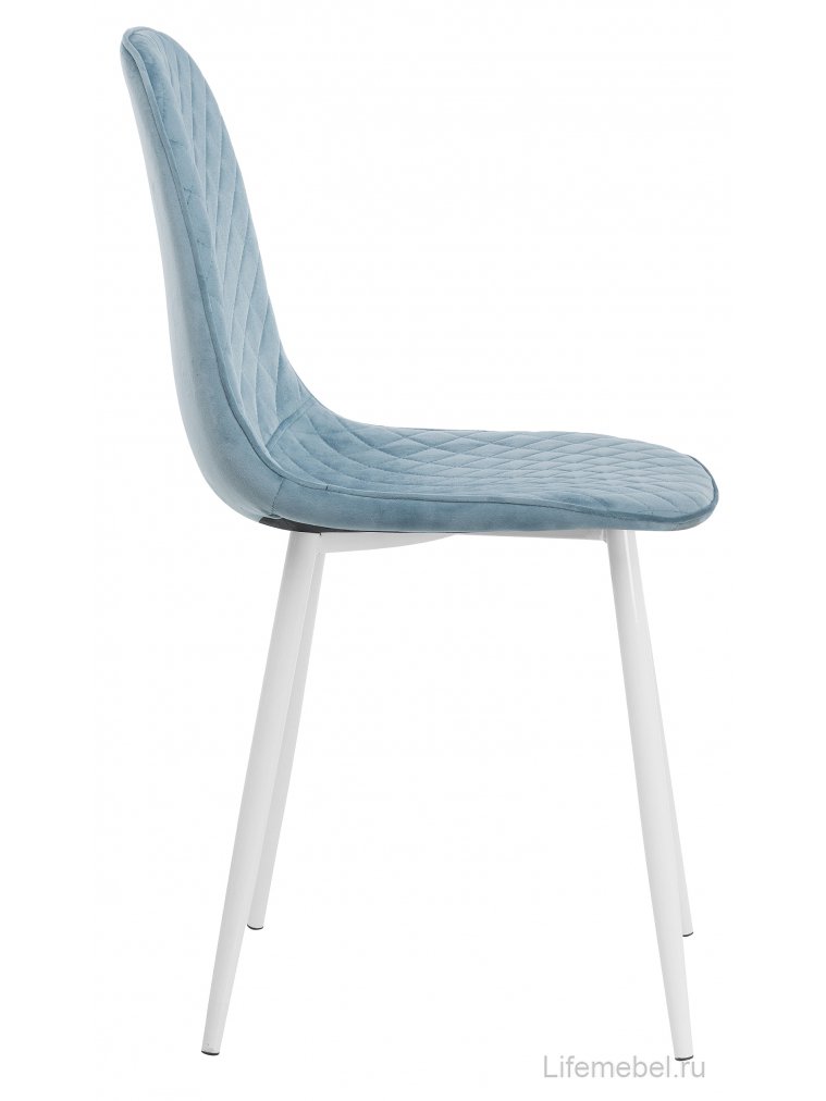 Стул на металлокаркасе Capri blue / white