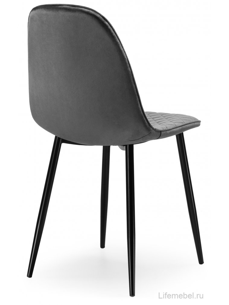 Стул на металлокаркасе Capri dark gray / black
