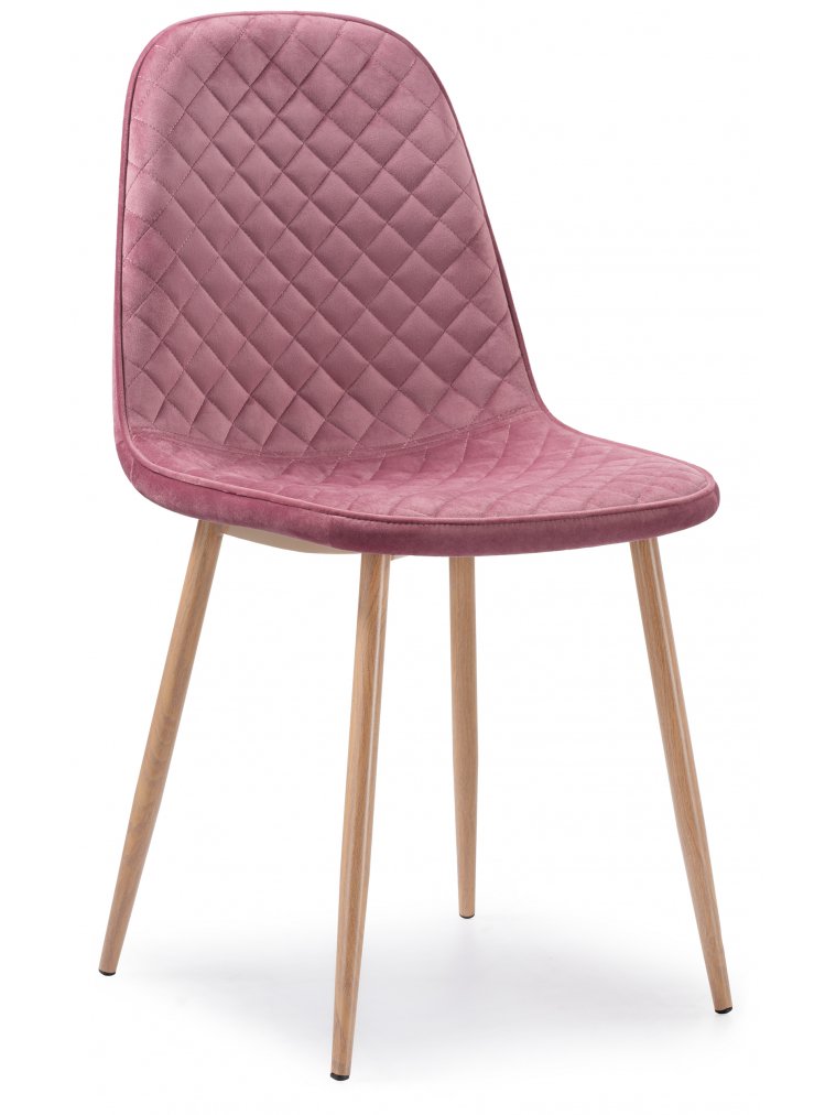 Стул на металлокаркасе Capri pink / wood