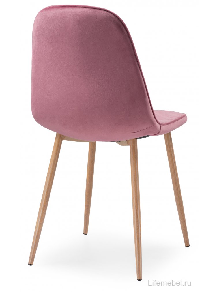 Стул на металлокаркасе Capri pink / wood