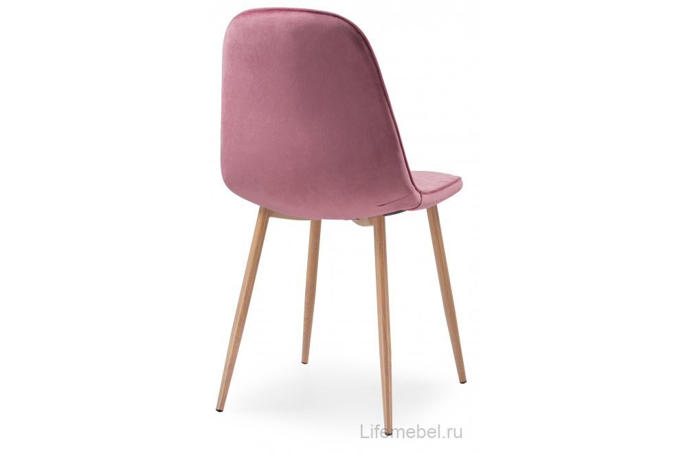 Стул на металлокаркасе Capri pink / wood