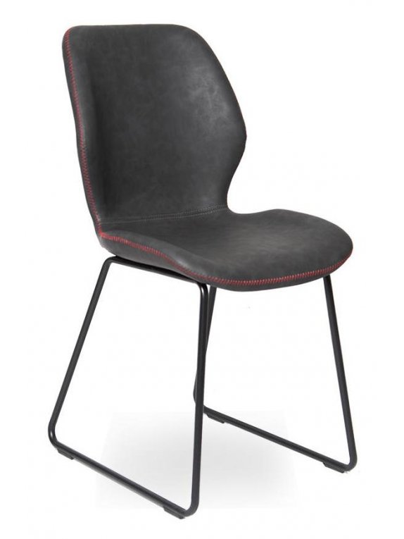 Стул на металлокаркасе D32 dark grey / dark red