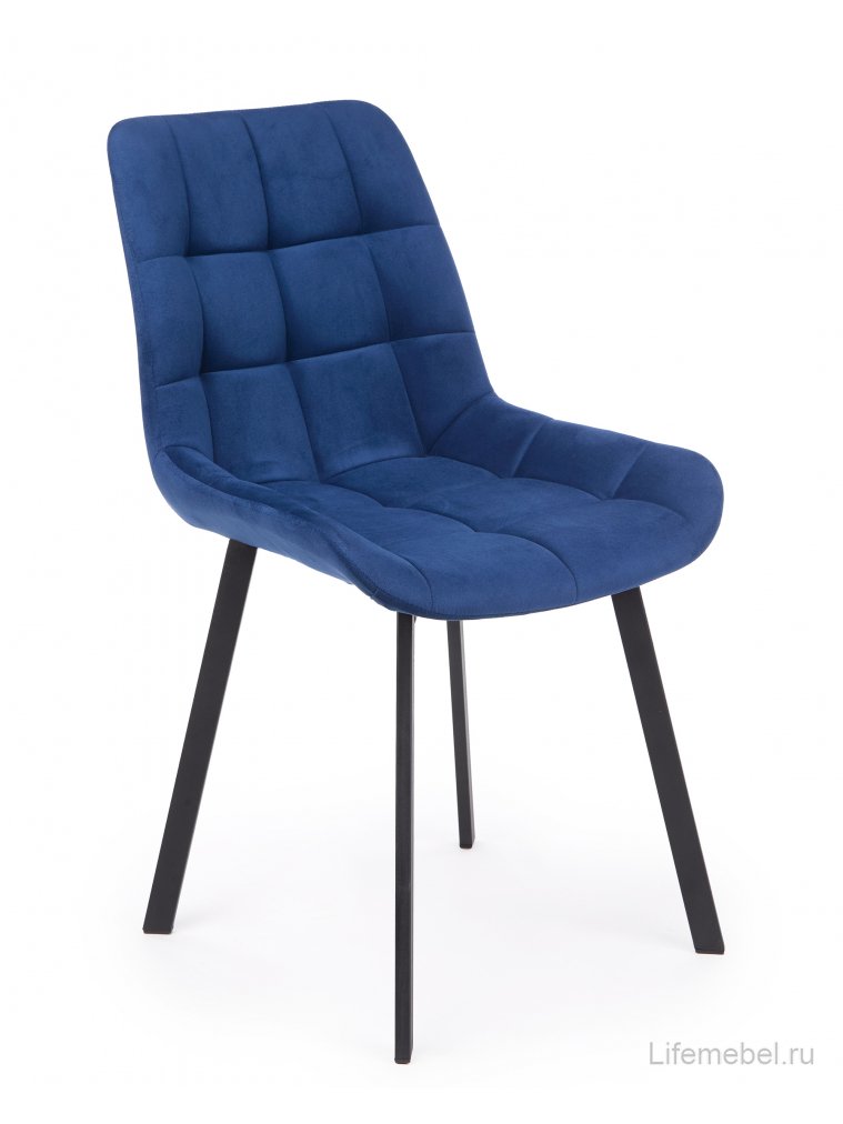Стул на металлокаркасе Челси 360 П синий (zd 798) / черный