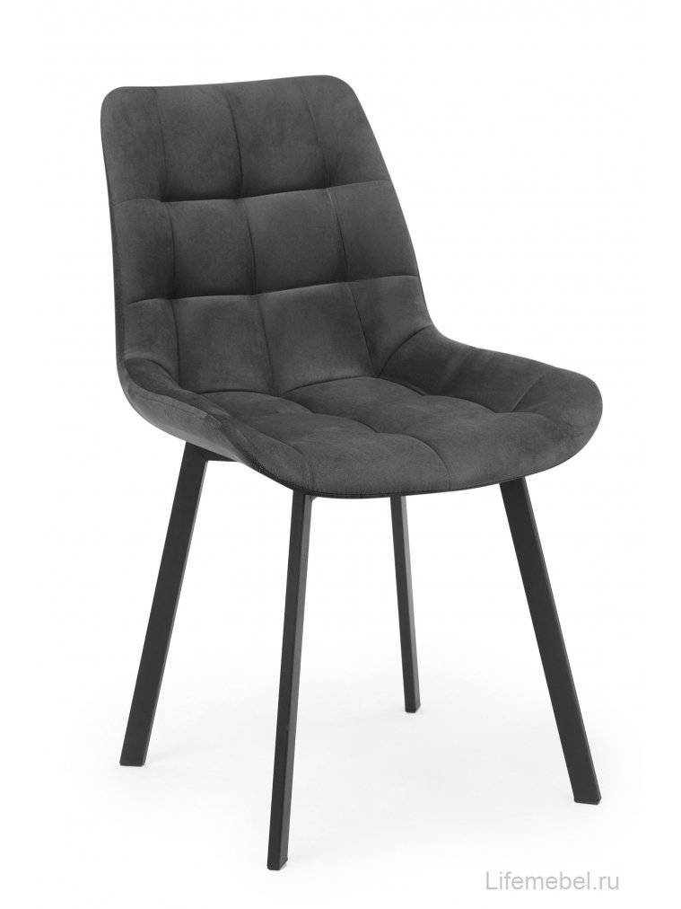 Стул на металлокаркасе Челси 360 П темно-серый (zd 995) / черный